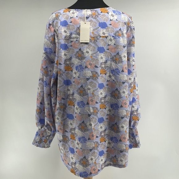 mellowday floral shirt blouse high low tunic stretch waist sz 2X plus size NWT - Picture 8 of 8